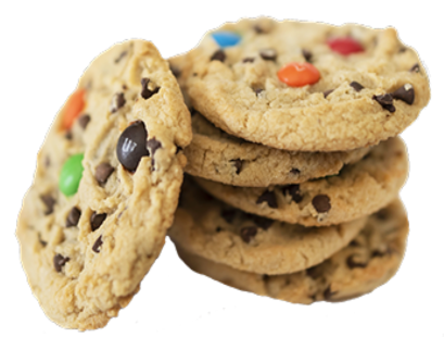 Photo of m&m chocolate chip cookies